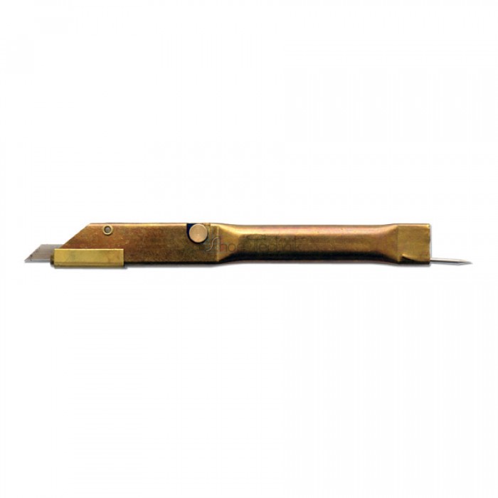 Brass leather knife